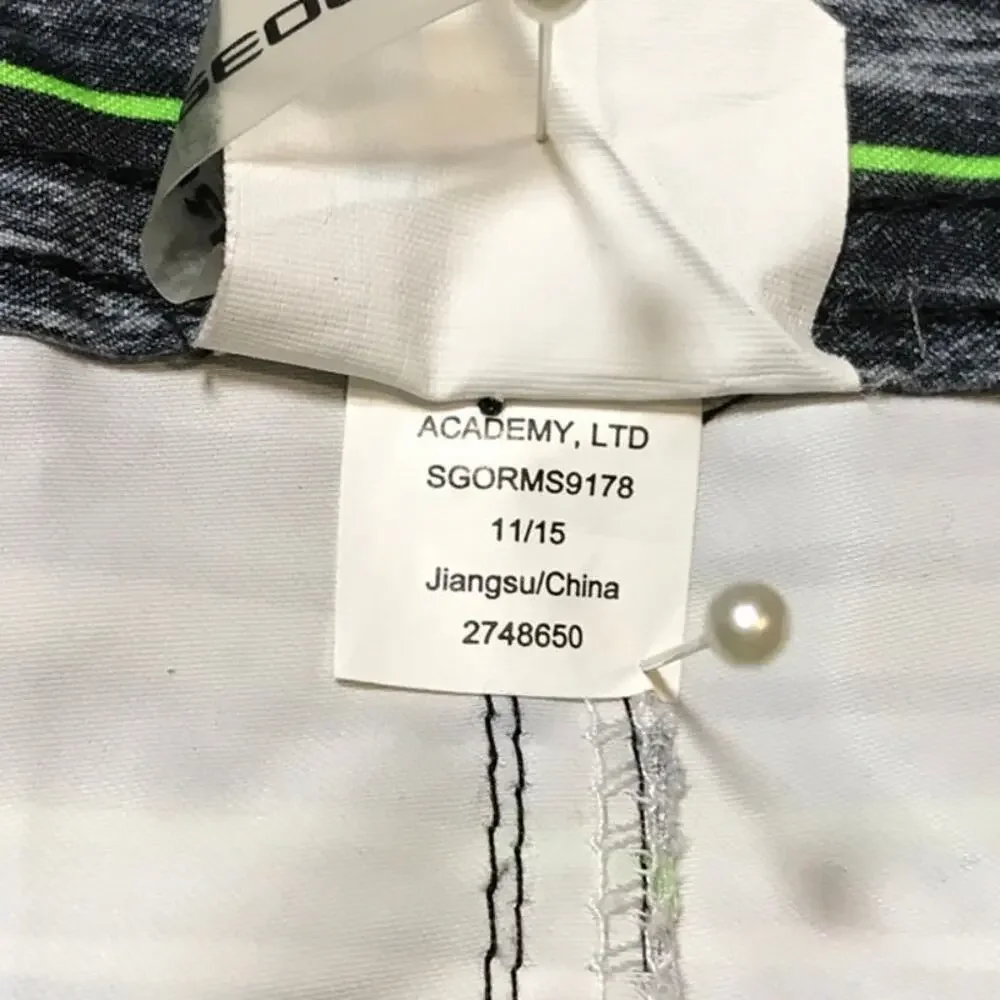 O'Rageous Striped Pockets Bermuda Swim Trunks 34